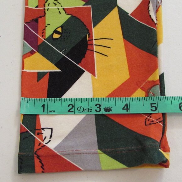 LulaRoe Geometric Cat Print Leggings TC2 - Picture 14 of 15